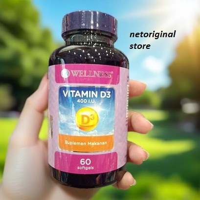 Wellnes Vitamin D3 400IU 60 softgel - Wellness Vitamin D3 400IU - Wellness D3 400IU