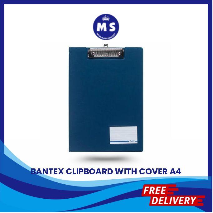 BANTEX CLIPBOARD PAPAN DADA A4 WITH COVER 4240