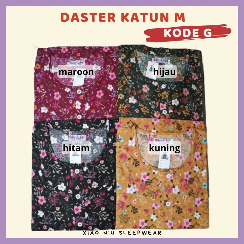 Daster Katun Siu Lie Size M / Baju Tidur Wanita