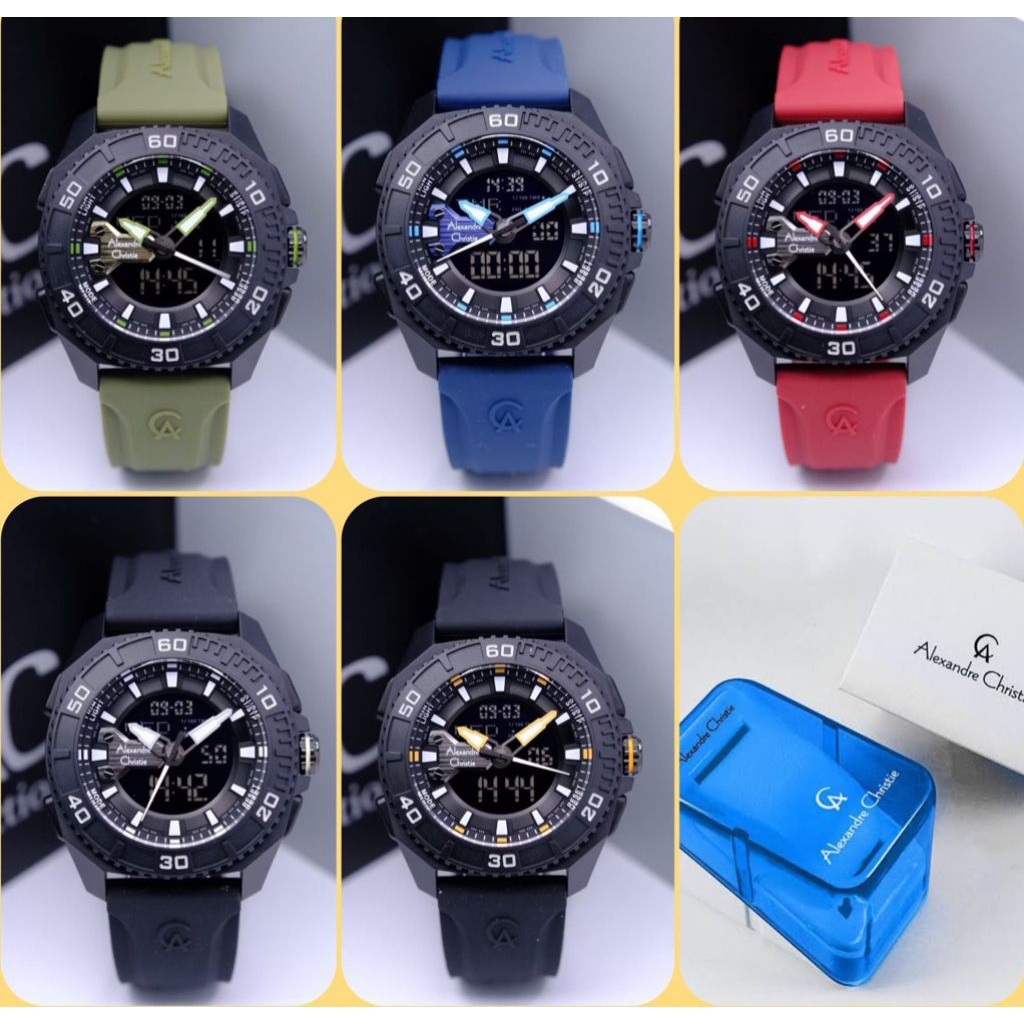 Alexandre Christie 9502MH pria / ac9502mh / jam ac digital jarum 9502 MH / ac digi double time