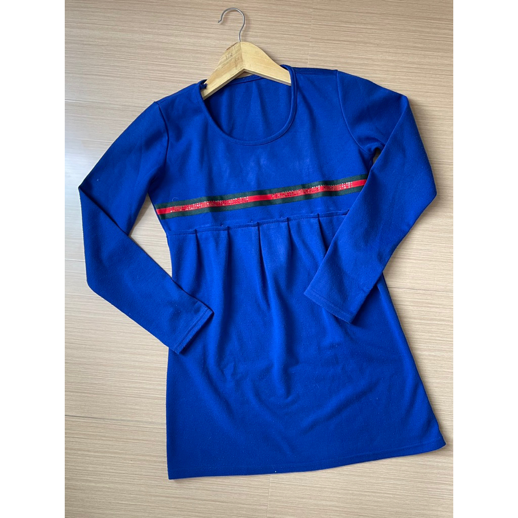 PL Blouse tunik Biru Elektrik