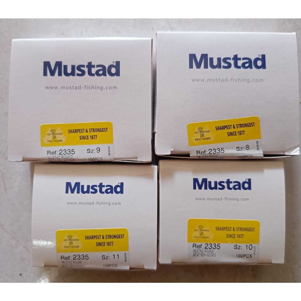 MUSTAD 2335- Mata Kail Pancing Mustad Round bent Sea Hook isi 100 pcs no8/9/10/11  6c w