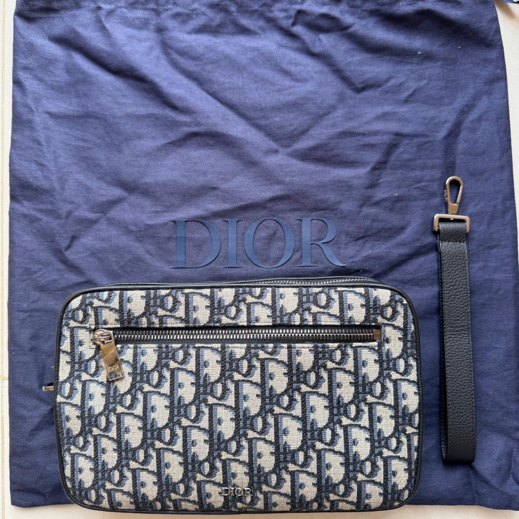 C.Dior Oblique Jacquard Pouch Original
