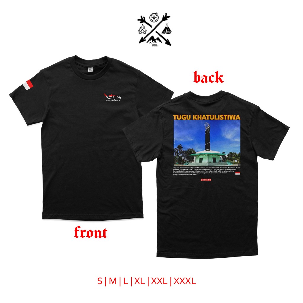 kaos tugu khatulistiwa kalimantan pontianak combed 24s