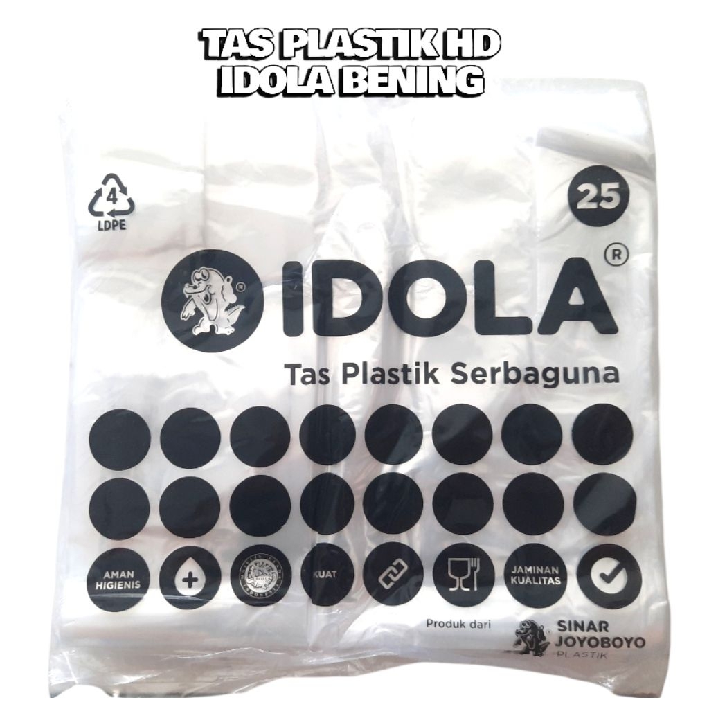 Tas Plastik Bening Idola Kantong Kresek Bening HD idola ukuran 25