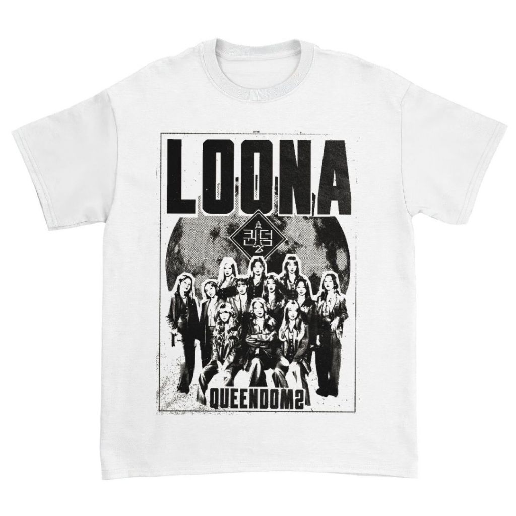 Kaos Reguler "LOONA" Putih | Slimfit | Kaos Wanita | Kaos KPOP