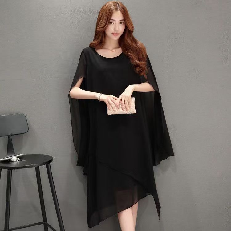 Dress Pesta Hitam Gaun Hitam Elegan Dress Jumbo