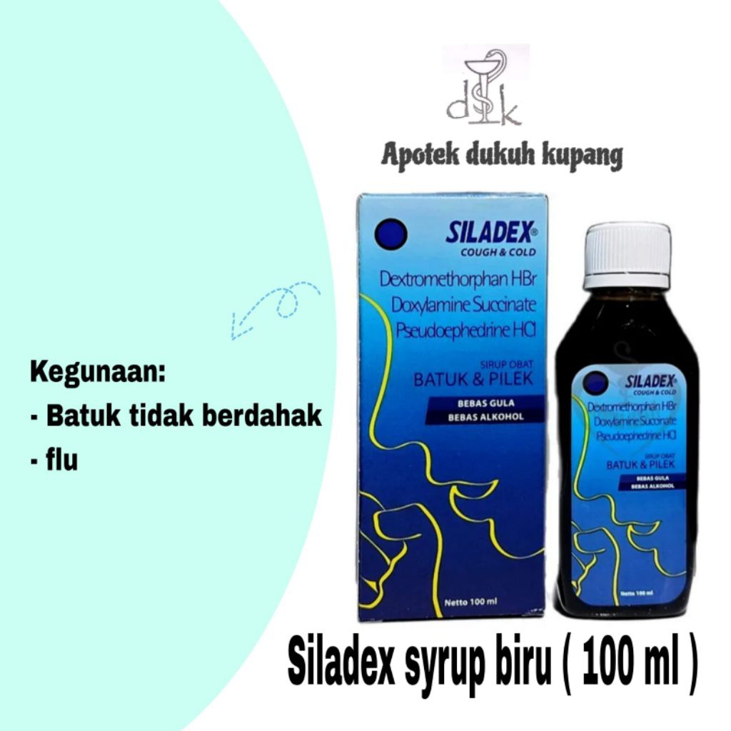 Siladex syrup biru, obat batuk flu ( 100 ml )