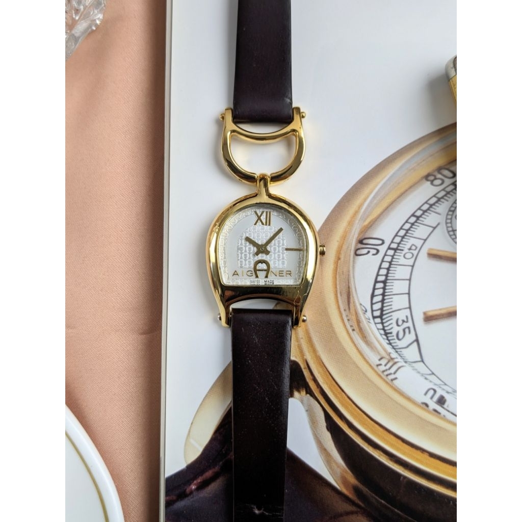 Jam Tangan Wanita Aigner Arte Vintage Preloved MoP Dial, Fashion Ladies Watch
