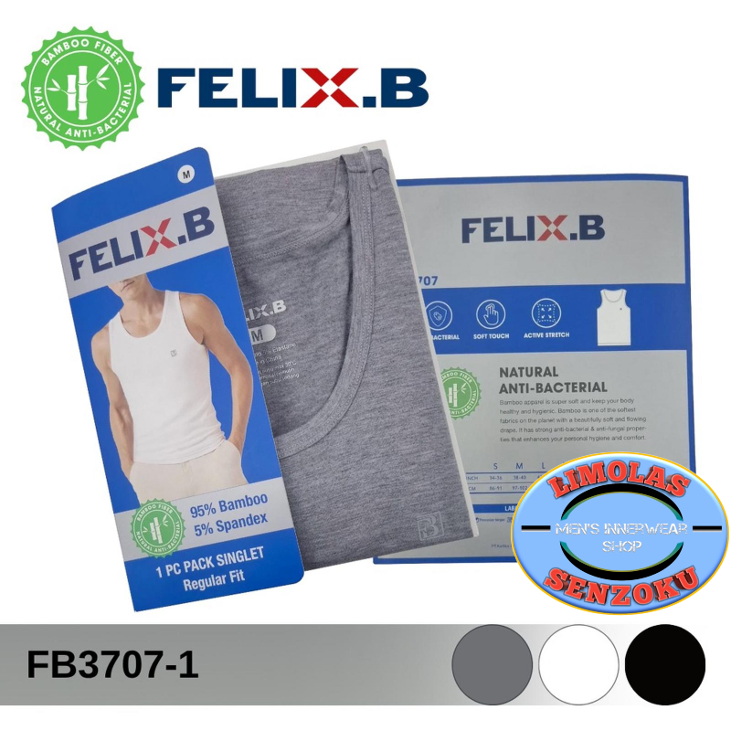 FELIX.B Mens T-shirt Bamboo FB3707 Singlet