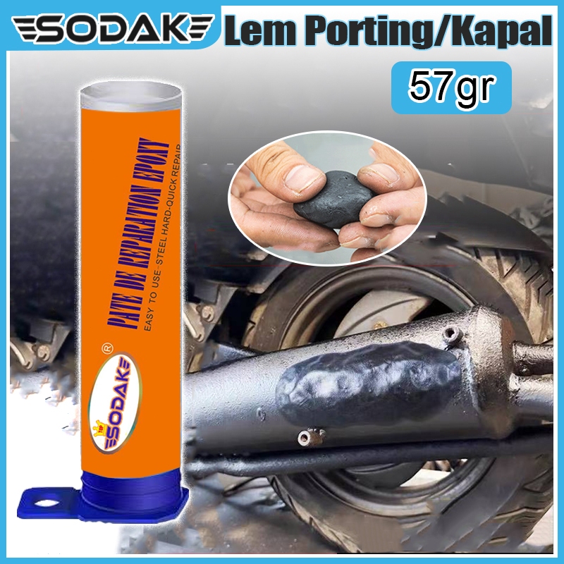 57g Lem Porting Tahan Panas / Lem Kapal / Lem Tambal Tangki Anti Air Anti Oil Serbaguna 009