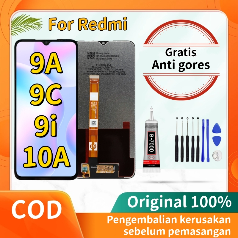 Lcd Original Redmi 9A 9C 9i 10A Original 100% mobile phone screen Layar Ponsel 100% Asli