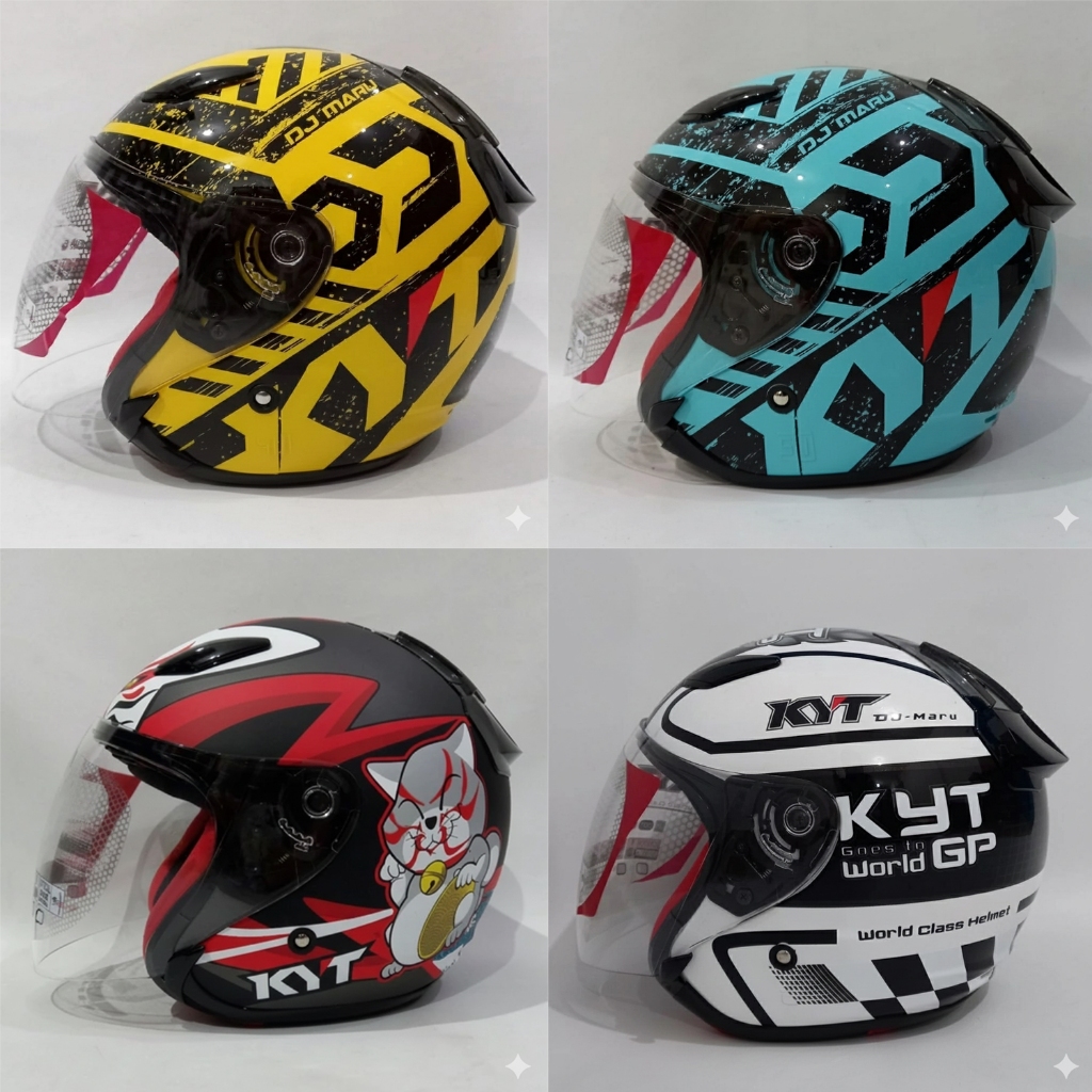 KYT DJ MARU Helm Motif Helm KYT Helm DJ MARU ORIGINAL 100% Garansi KYT