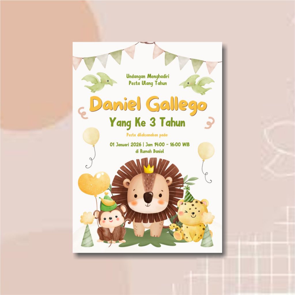 UNDANGAN ULANG TAHUN ANAK | BIRTHDAY PARTY | SURAT UNDANGAN ANAK