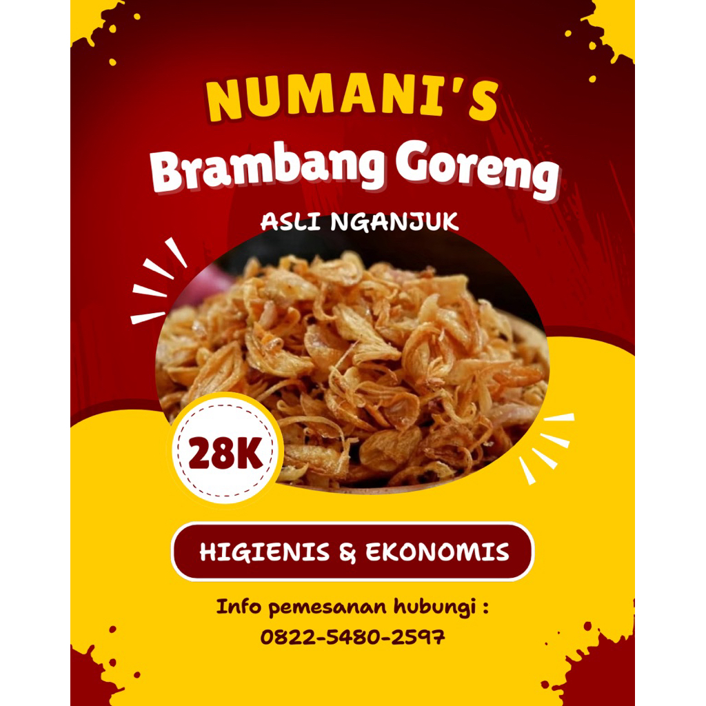 BAWANG GORENG/BAWANG MERAH GORENG/BRAMBANG GORENG ASLI NGANJUK 110gr