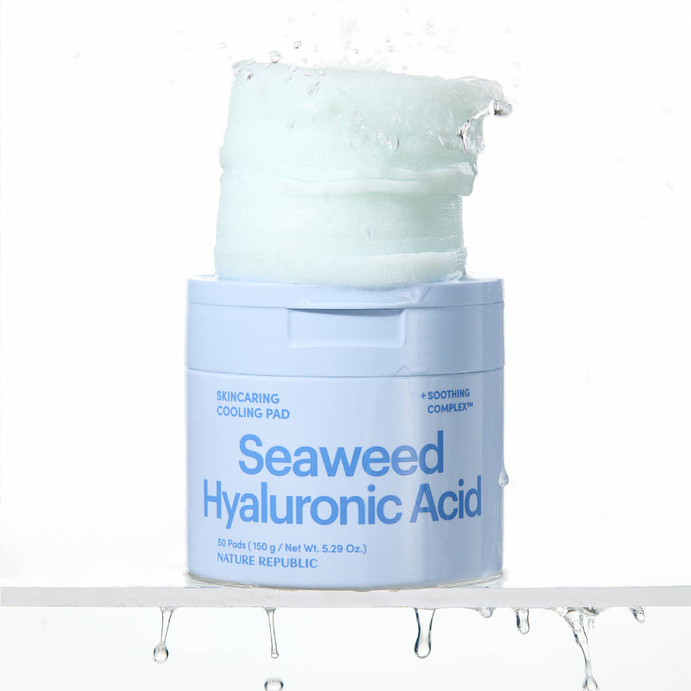 Nature Republic Seaweed Hyaluronic Acid Skincaring Cooling Pad 50 pcs