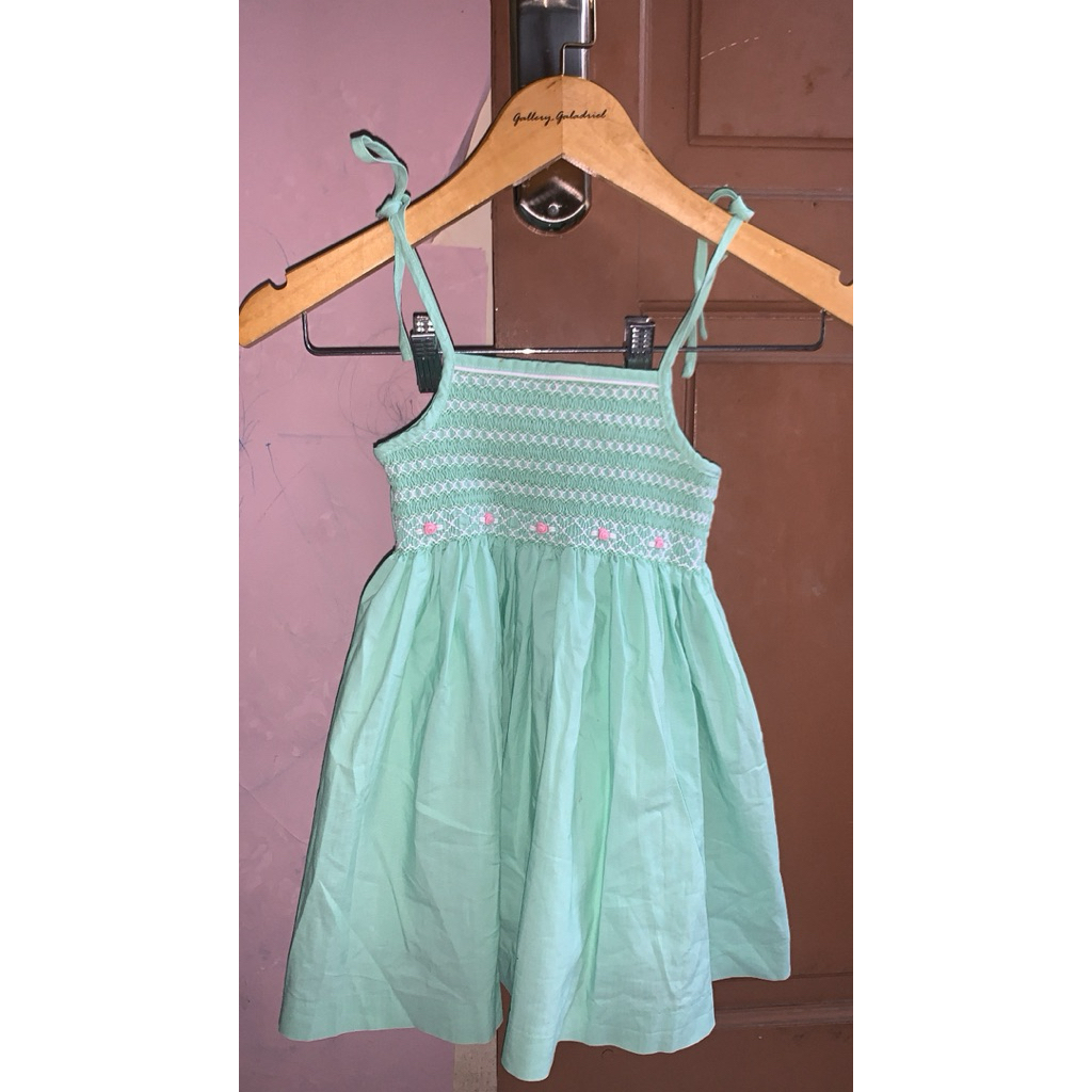 smocked dress anak