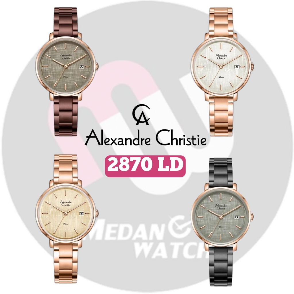 Jam Tangan Wanita Analog Alexandre Christie 2870LD AC2870 AC 2870 LD 2870 Original Garansi Resmi