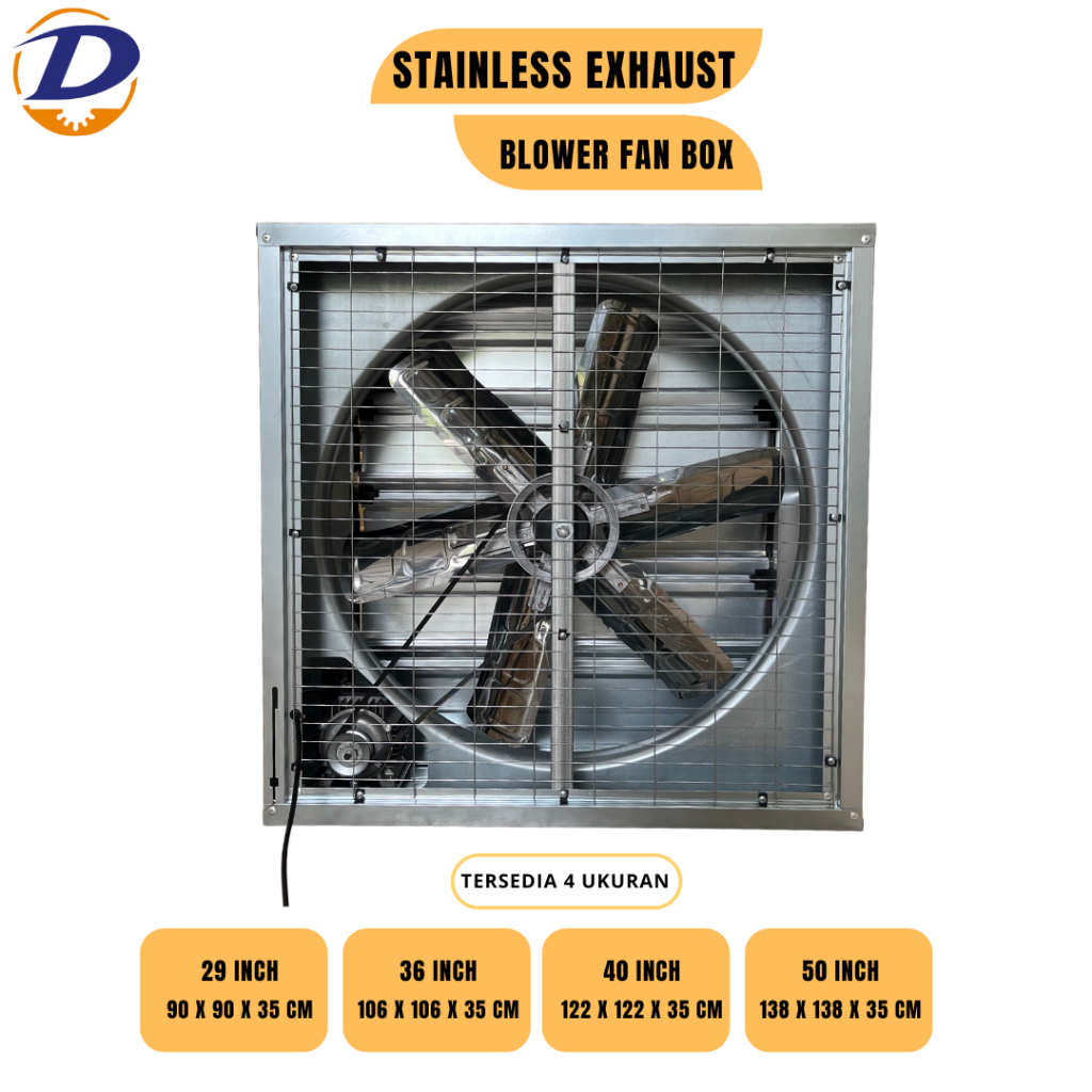 STAINLESS Blower Kipas Exhaust Fan  untuk Gudang I Kandang Ayam close house | green house