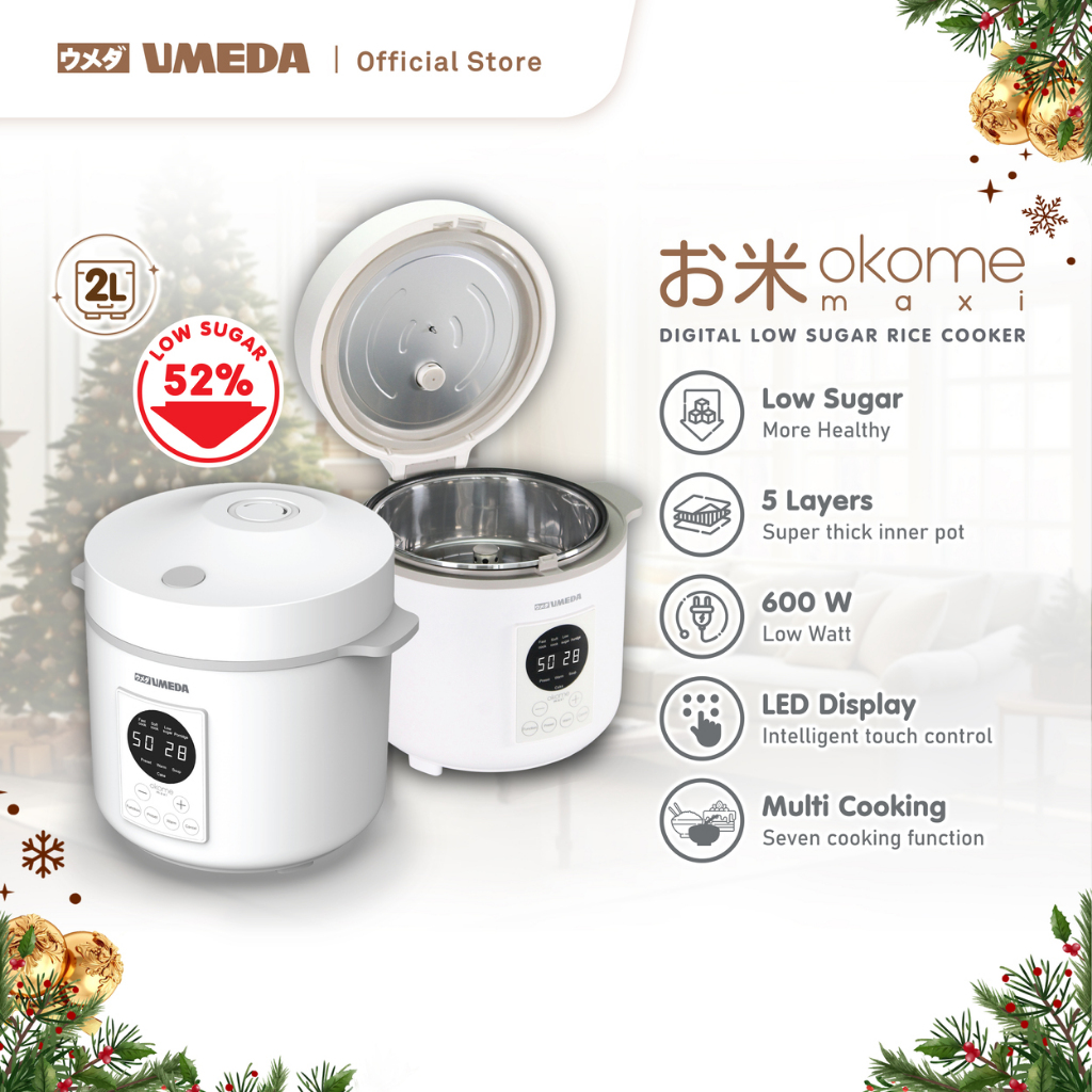 Umeda OKOME MAXI Low Sugar Smart Rice Cooker 2 Liter
