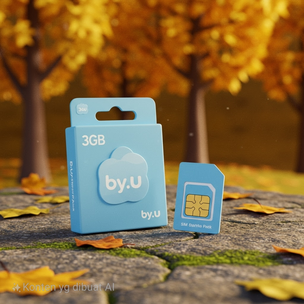 KARTU PERDANA BY.U KUOTA 3GB(SEGEL DAN USAGE)
