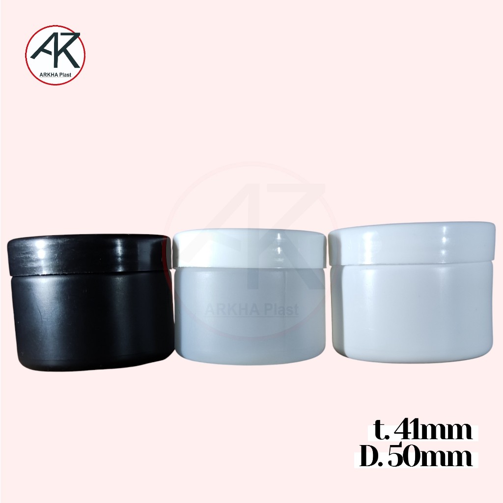 POT CREAM 50 gram cup plastik salep lulur pomade wadah urin jar obat