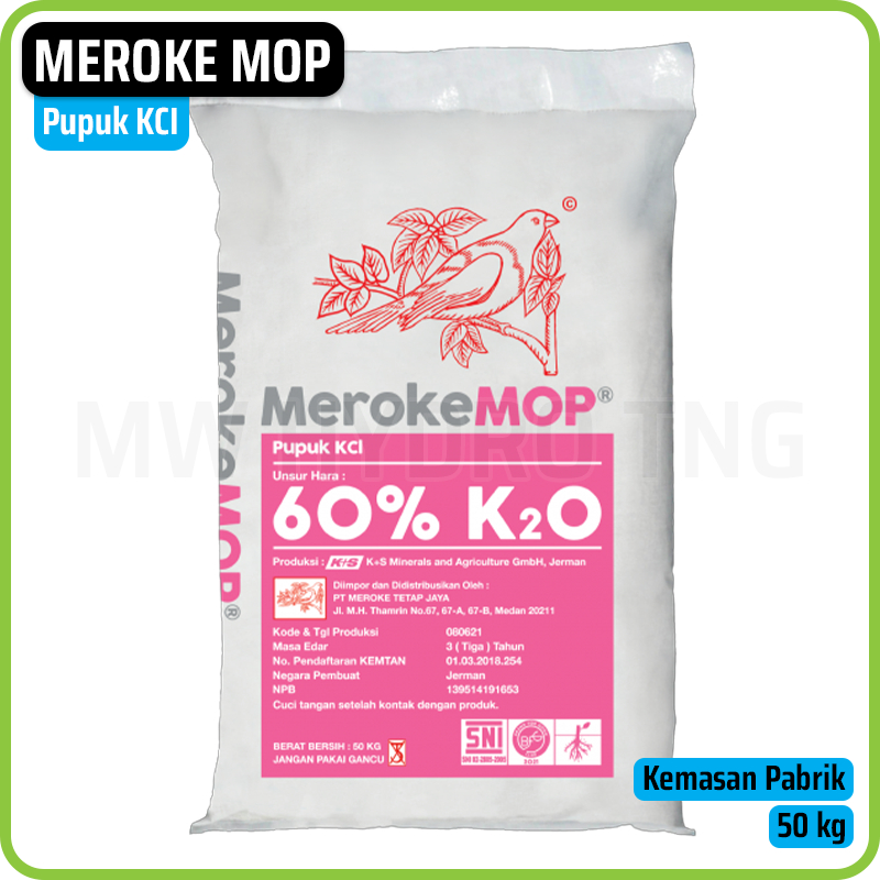 Meroke MOP, 50 Kg | Pupuk Kalium Klorida