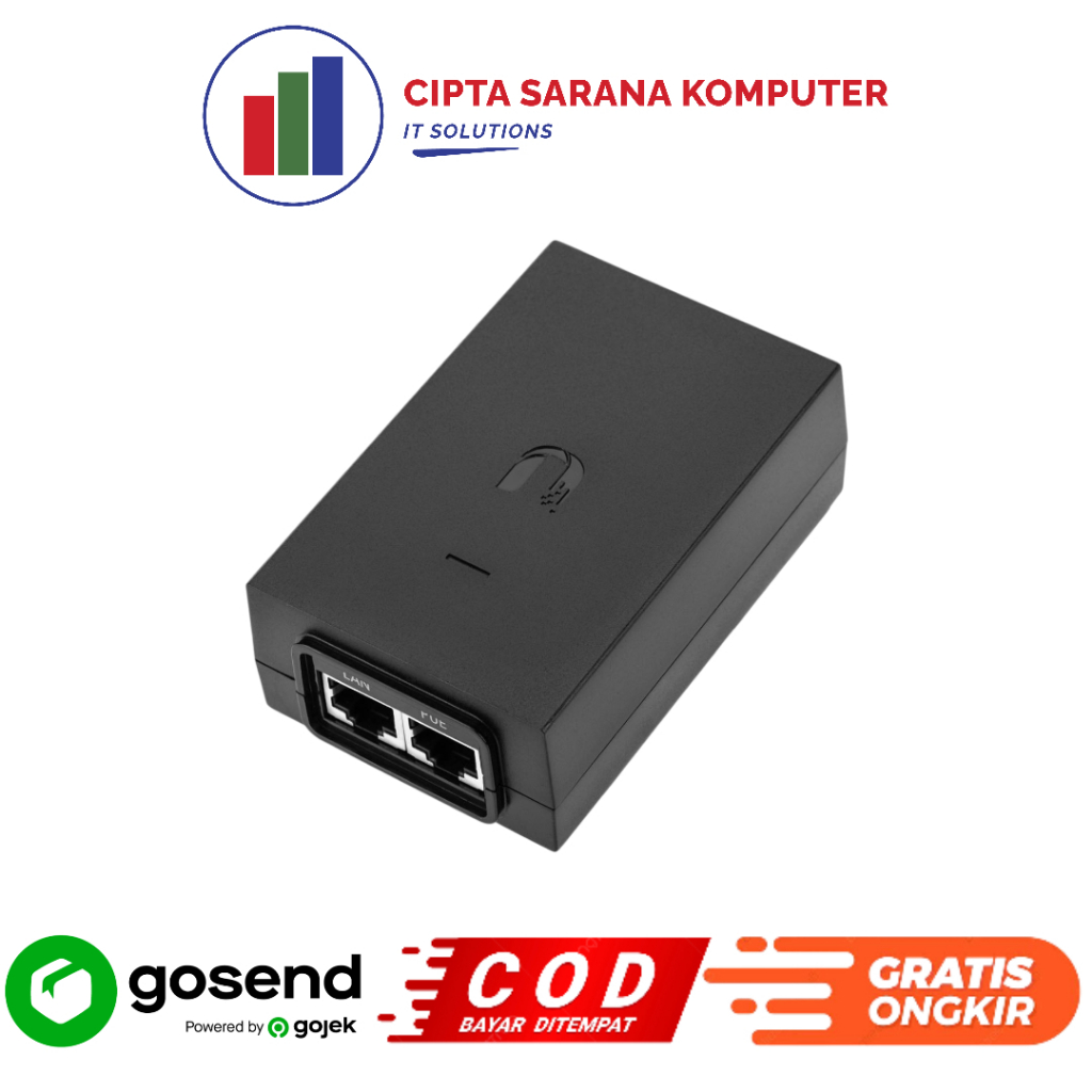 Adaptor POE 48V 0.5A GIGABIT UBIQUITI AD POE 48V 0.5A GIGABIT UBIQUITI Adaptor POE 48V 0.5A GIGABIT 