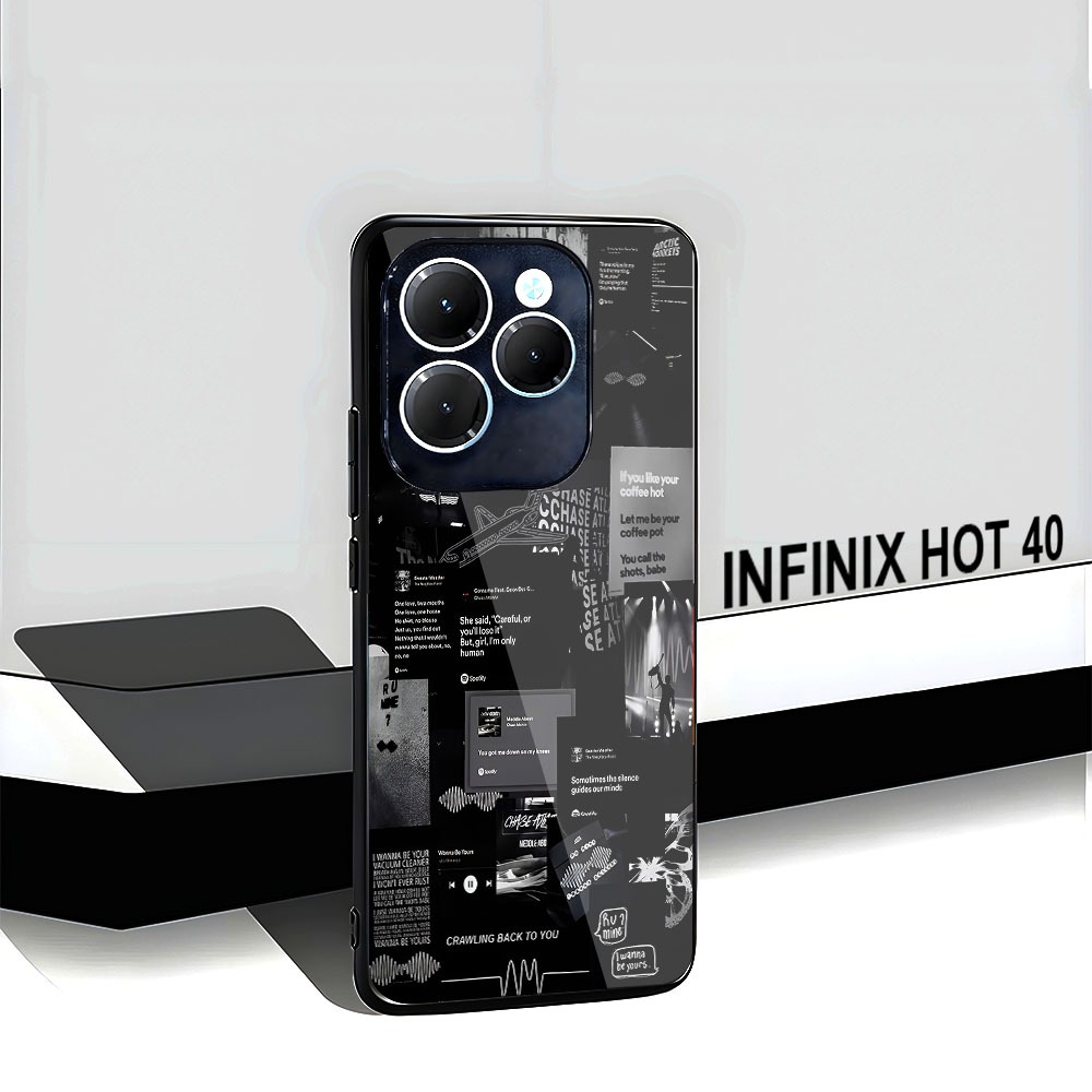 Softcase Kilau Glass Infinix Hot 40 Infinix Hot 40i Infinix Hot 40 Pro [M07] Case Infinix Hot 40 Hot