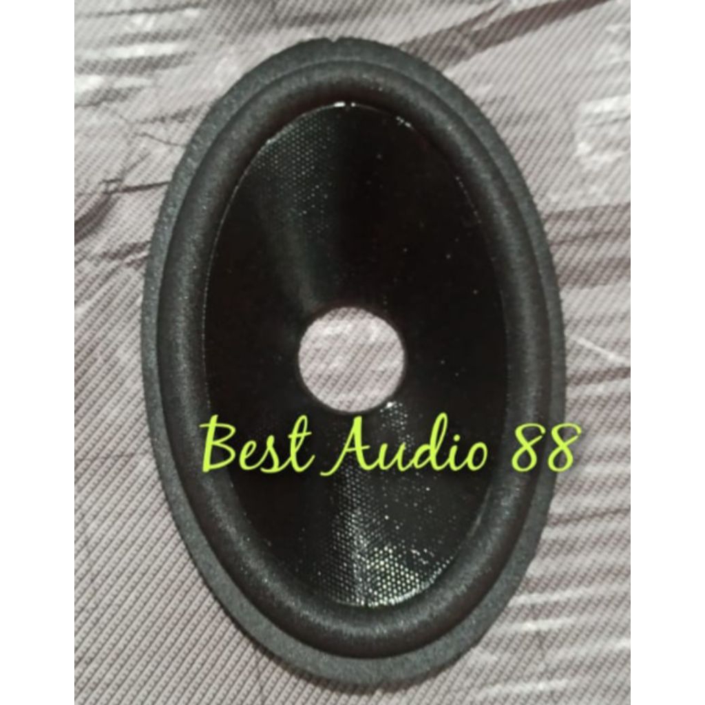 Daun kertas speaker oval coating mini 15x9.5cm voice 25.5mm