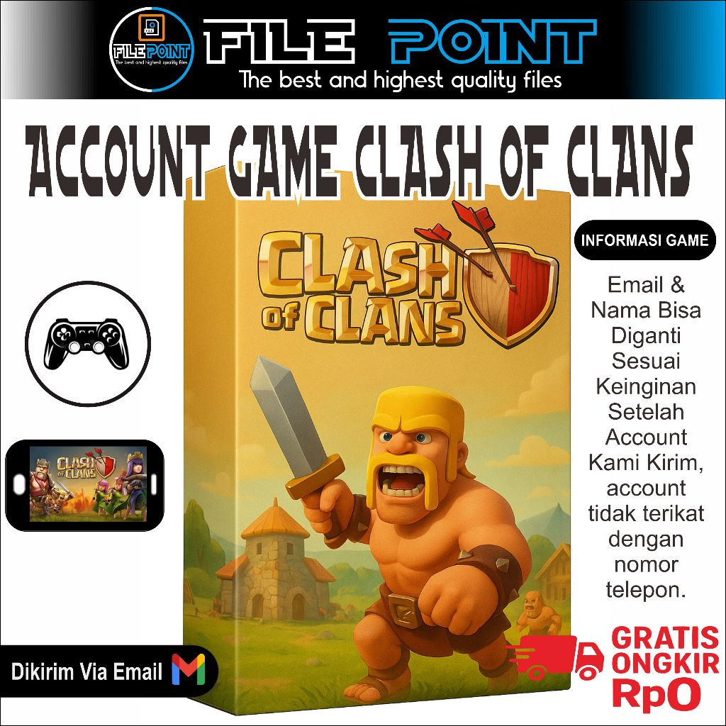 Akun game strategi perang desa Clash Of Clans (COC)