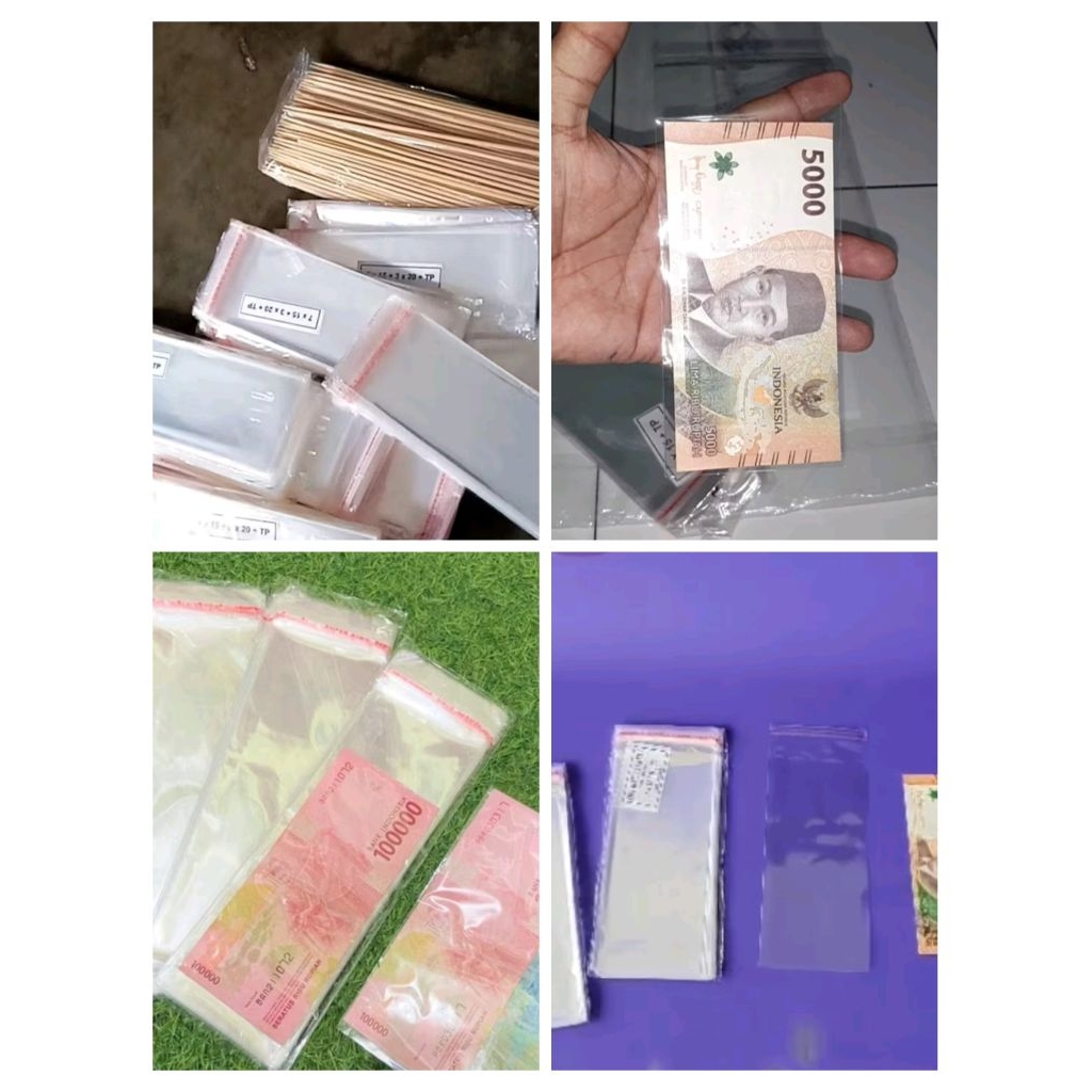 plastik Opp Bungkus uang Dan Tusuk Sate