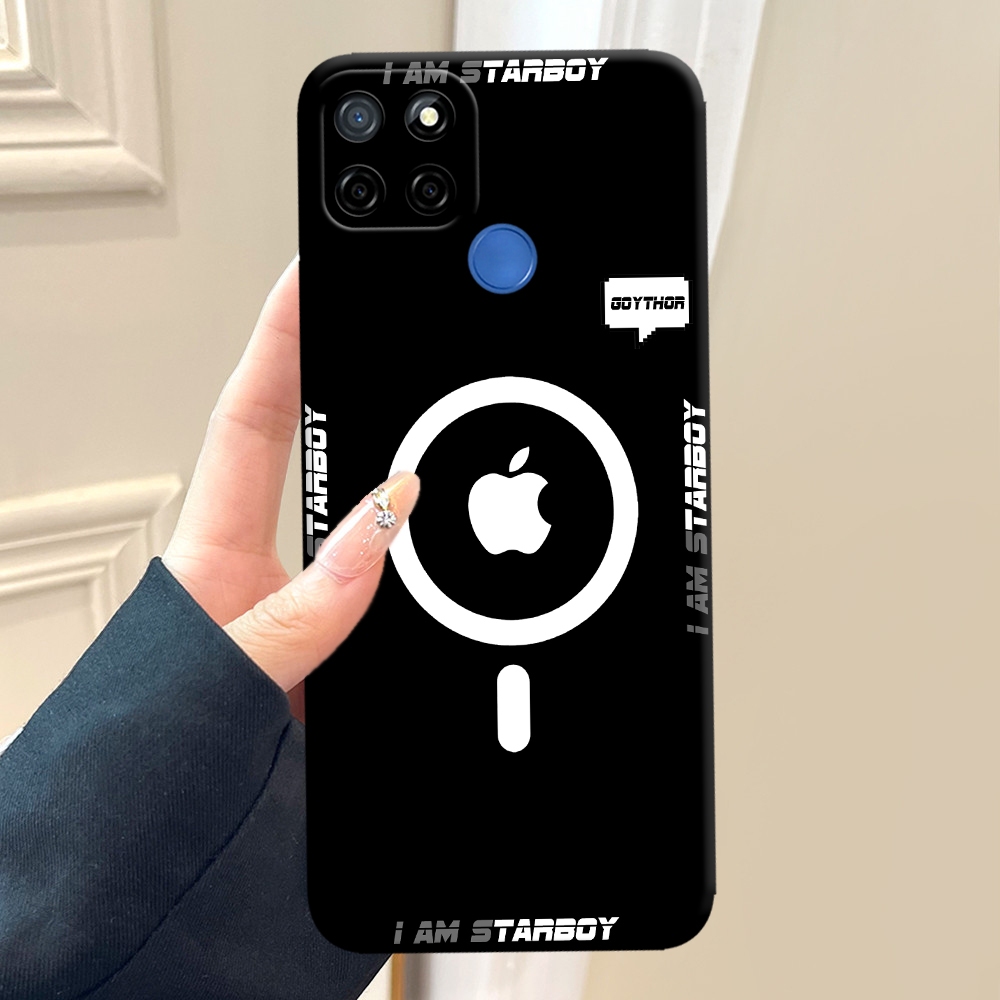 Premium Casing Hp Untuk REALME C12 / C25 / C25S / NARZO 20 / 30A Desain MAGSAFE RING IPHONE - Case S