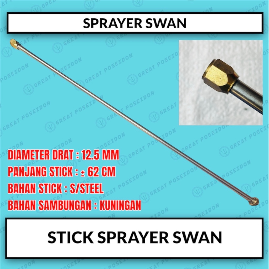 STIK SWAN TANGKI STAINLESS STEEL KUNINGAN SEMPROT HAMA ELEKTRIK STICK SWAN SPRAYER UTK HIU CBA DGW