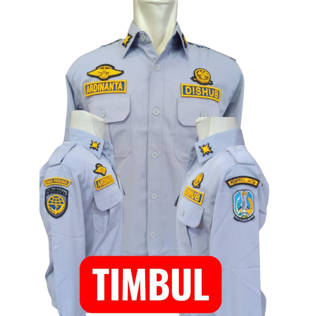 SERAGAM PDH DISHUB BORDIR TIMBUL/ SERAGAM PDH DISHUB BORDIR TIMBUL/ KEMEJA PDL DISHUB BORDIR TIMBUL/