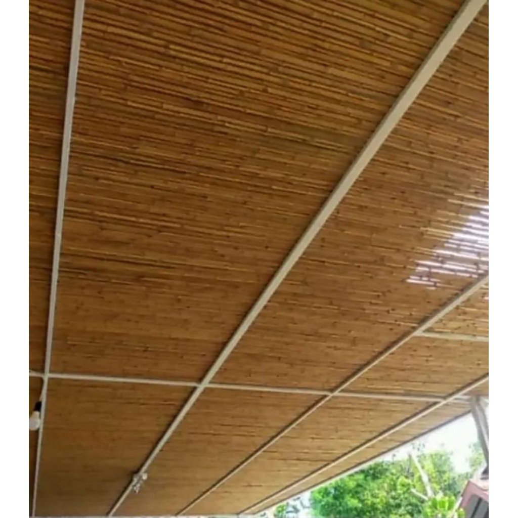 plafon bambu #bambu plafon #bambu pagar#bambu cendani proses bakar lurus