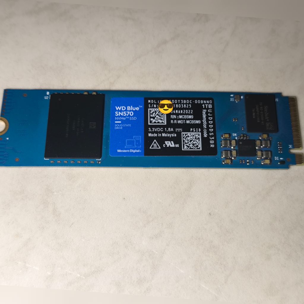 WD Blue SN570 1TB – SSD NVMe PCIe Gen3 x4 M.2 2280 Health Sentinel 100%