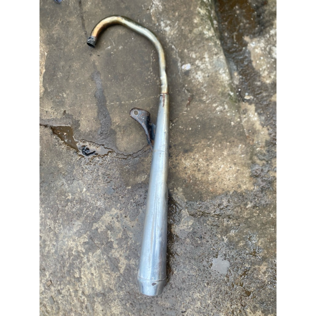 knalpot gl 100 3 ori bobokan kondisi bahan