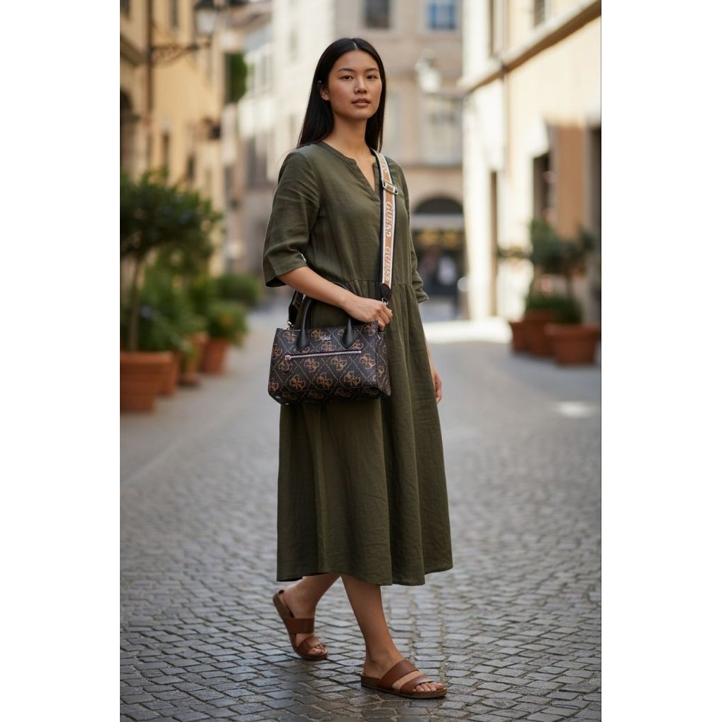 Tas Guess Authentic - Rea sml high society satchel