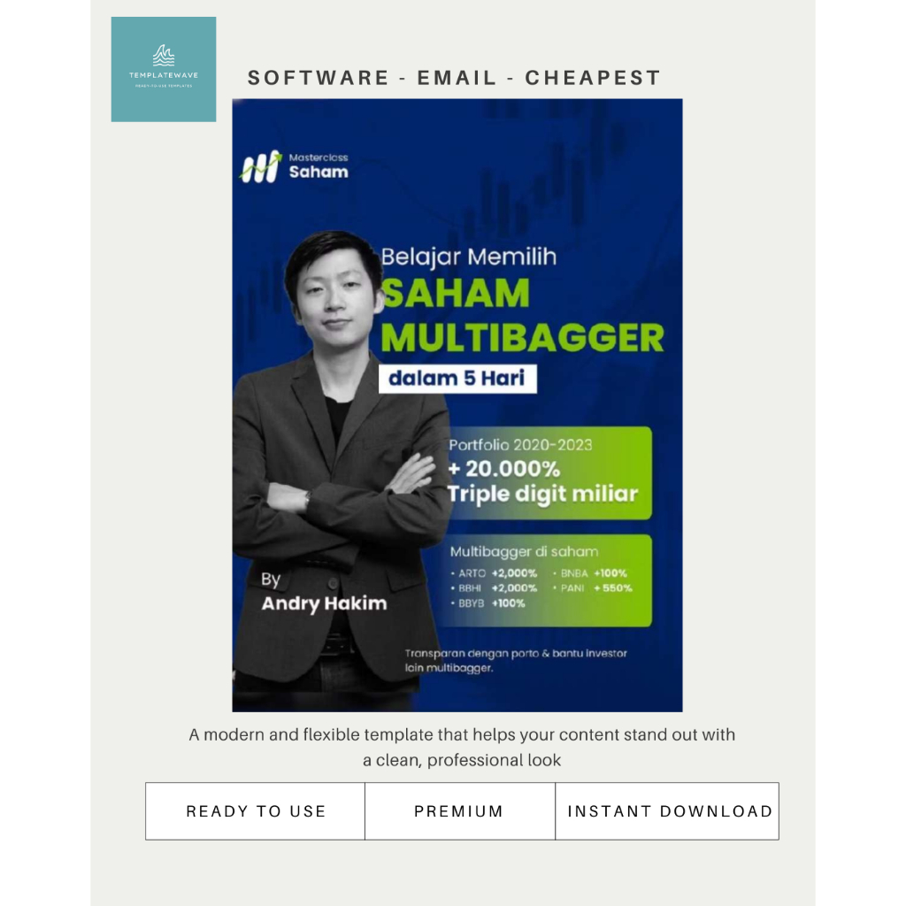 E-Course Belajar Saham Pemula – Kelas Saham Stockwise Andry Hakim – Online 5 Hari BEST SELLER