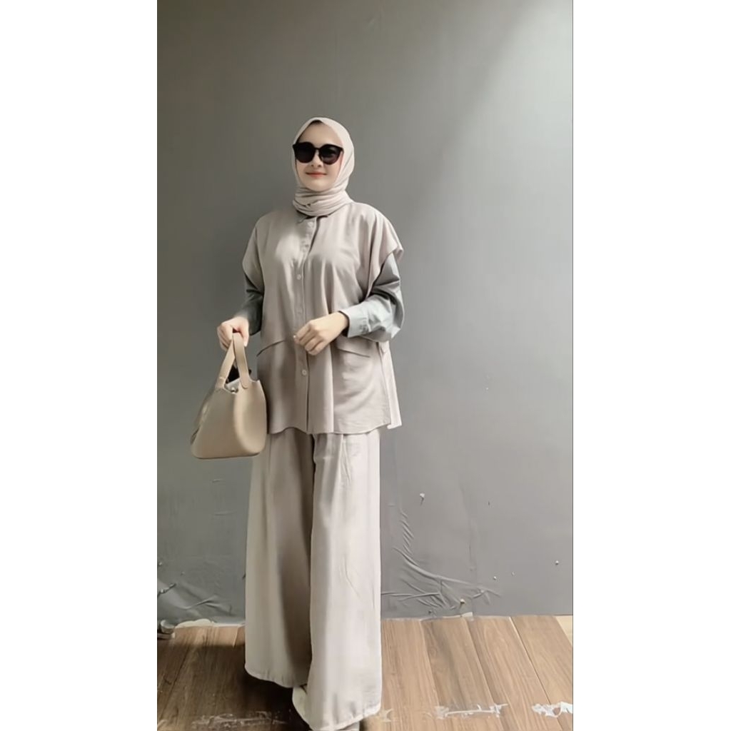 Setcel Rompi Salur/Set Kulot Rompi Salur