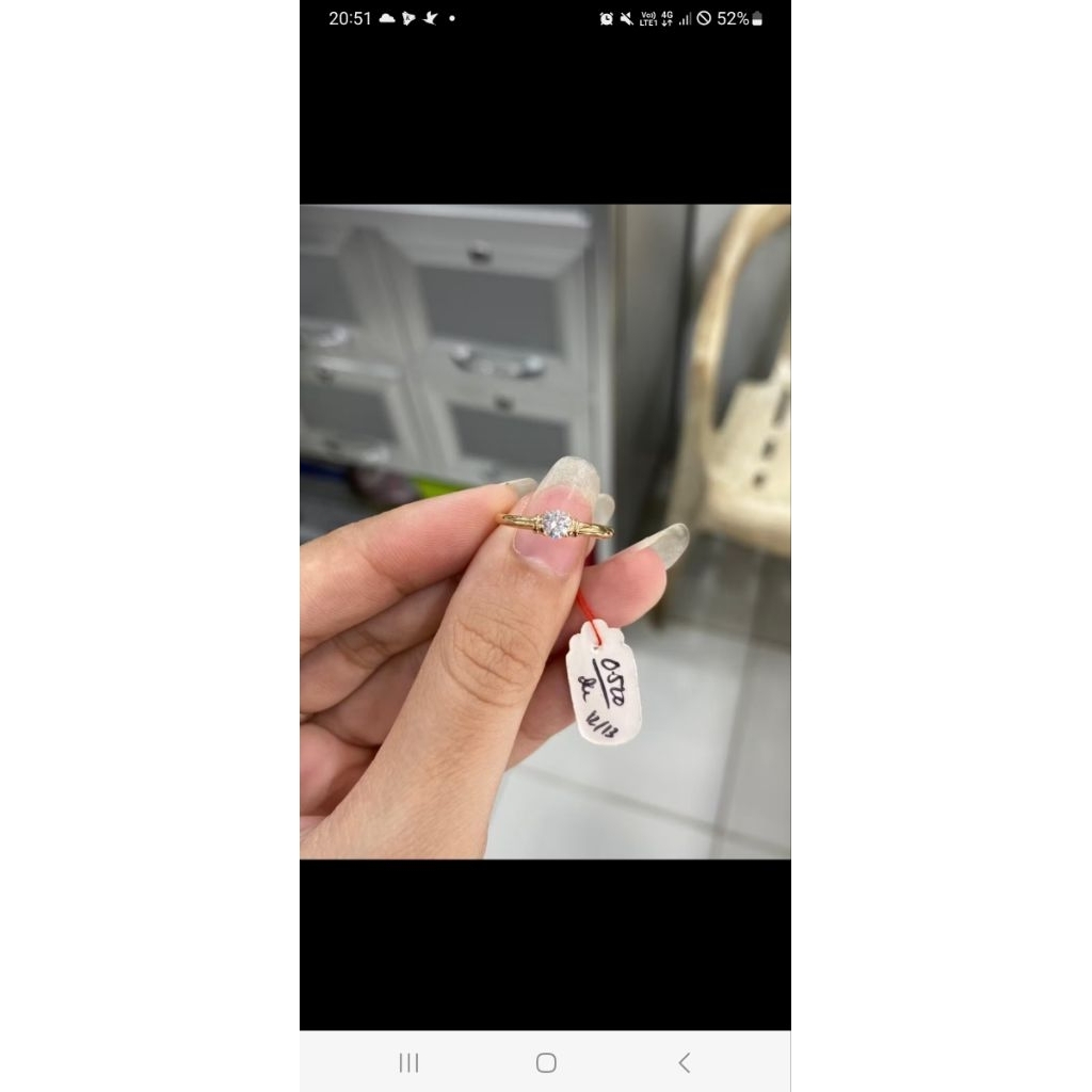 CINCIN SOLITAIRE BANGKOK - PERHIASAN EMAS ASLI 8K