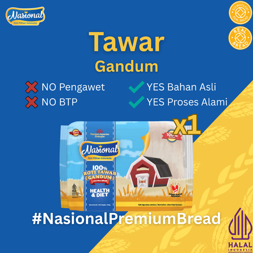 NASIONAL Roti Tawar Susu Premium Jepang Viral Halal Tanpa Pengawet Sari Selai Kue Cake Coklat Cokela