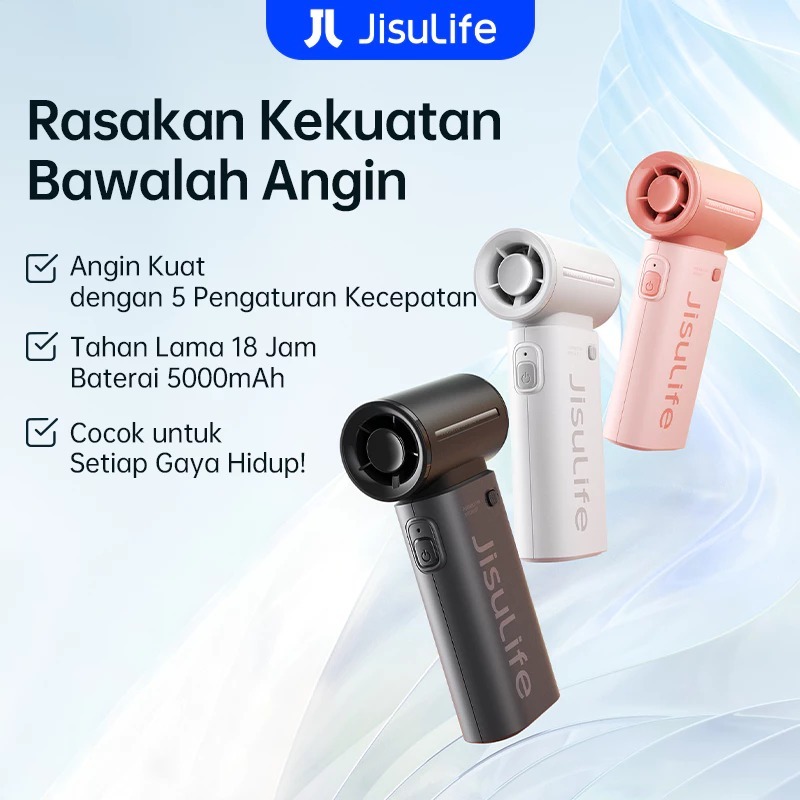 JISULIFE Kipas Mini Portable//kipas angin jisulife//kipas portable//kipas angin turbo//senter//COD