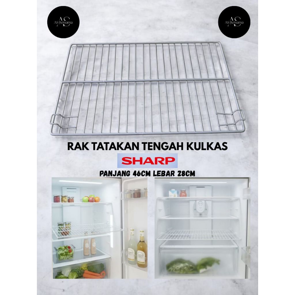 Rak Kulkas Besi Rak Ambalan Kulkas Tengah Untuk Kulkas Sharp

