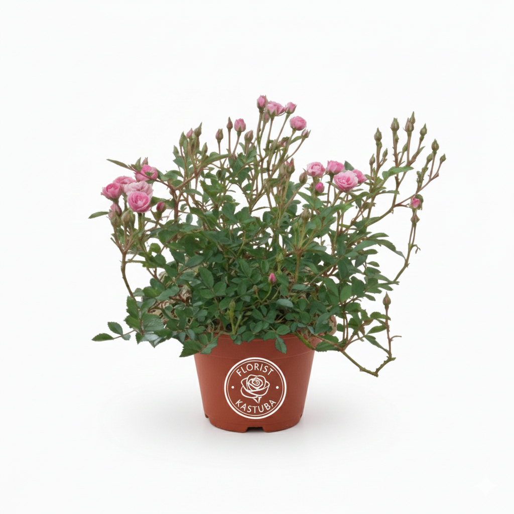 Tanaman Hias Bunga Mawar Minion Pink Mini - Baby Rose Pink Hidup