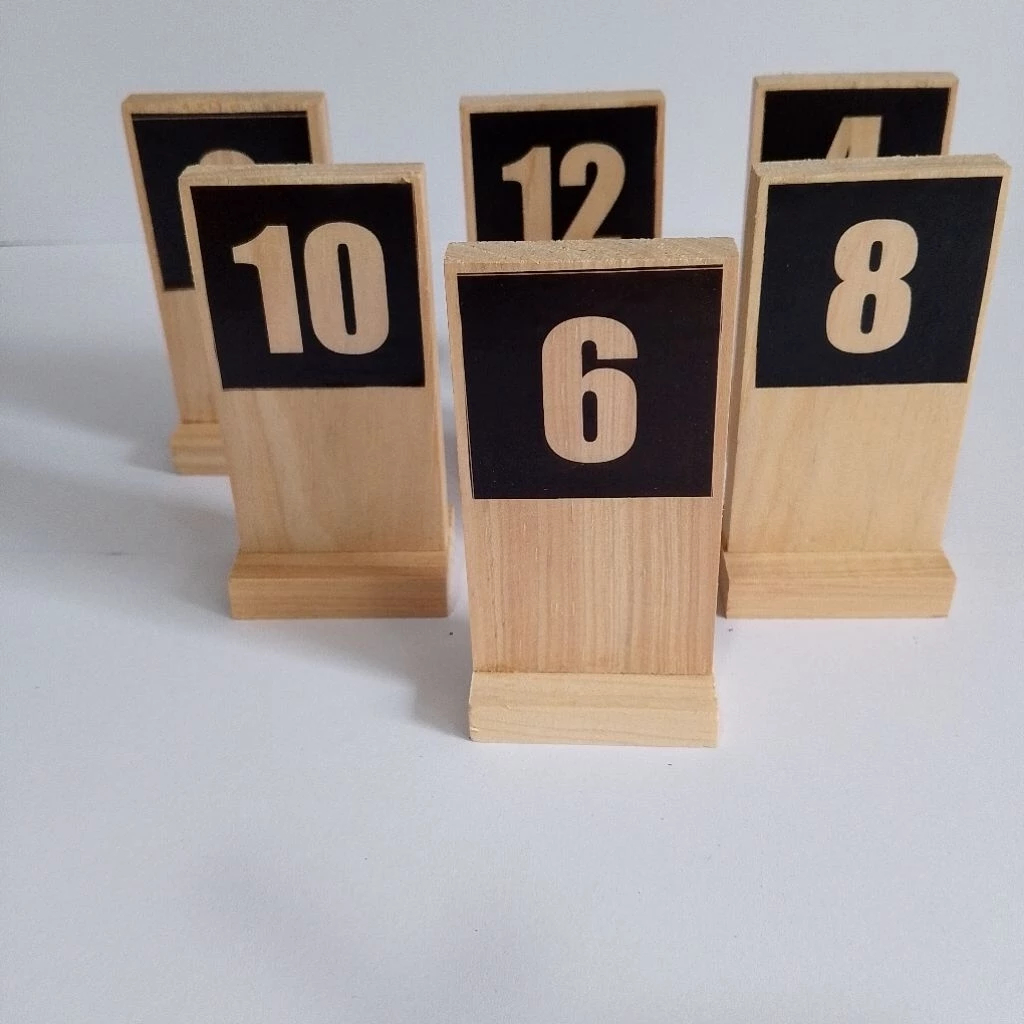 NOMOR MEJA KAYU NOMOR MEJA CAFE RESTO NOMOR MEJA DUA SISI MINIMALIS