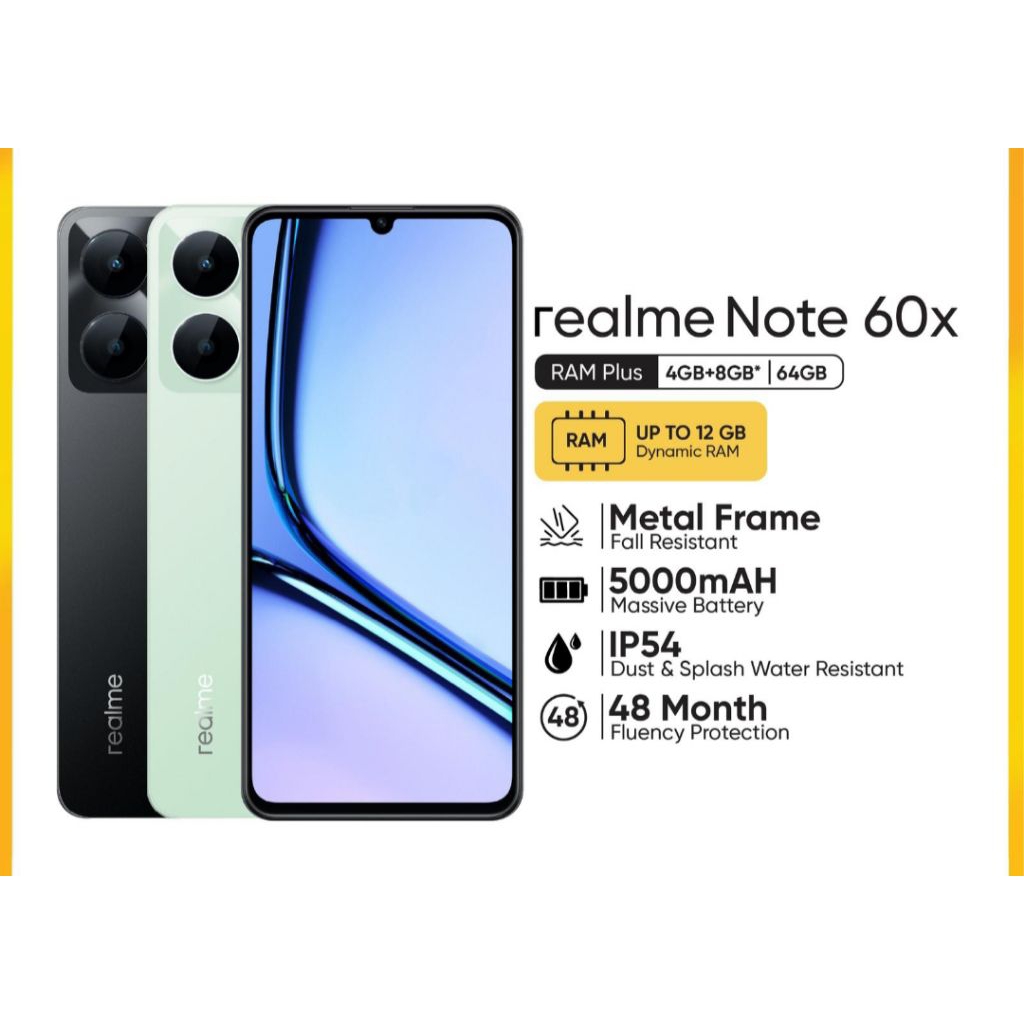 HP REALME NOTE 60X 4/64 GB RELMI NOTE 60X RAM 4GB ROM 64GB GARANSI RESMI
