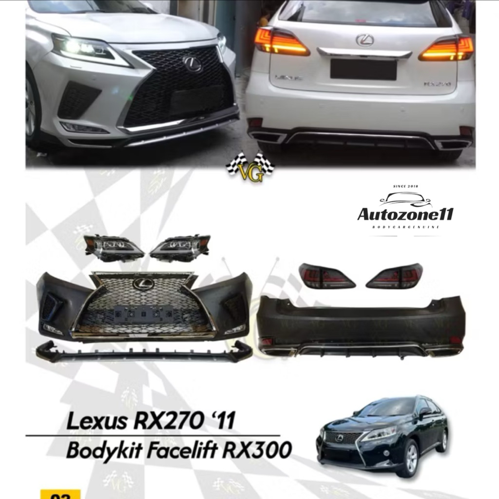 Bodykit Lexus RX270 ke Facelift RX300 Body Kit Lexus RX 270 upgrade RX300 Facelift Headlamp Stoplamp