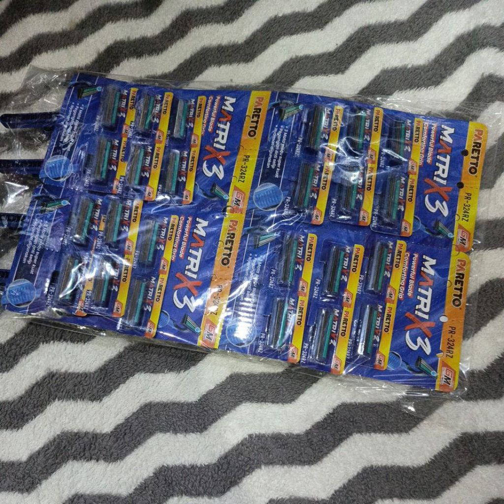 cukur jenggot 3 mata pisau # isi 24 pcs